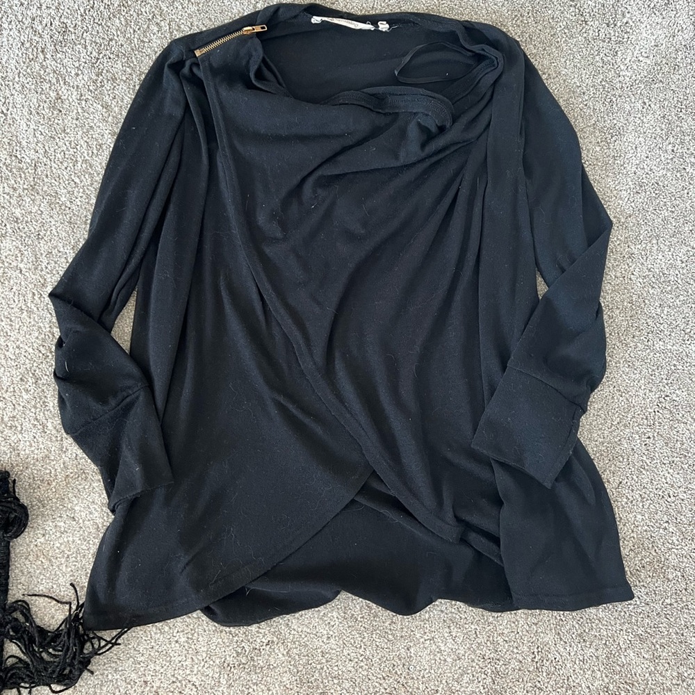 Soft Surroundings Zipper Shoulder Tunic Sweater